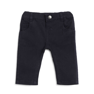 Boys Dark Blue Solid Jeans